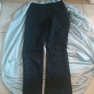 Men's Black Pinstripe Pants